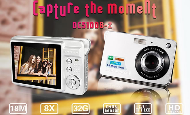 720P 8倍數(shù)碼變焦數(shù)高清碼相機(DC5100B-3)