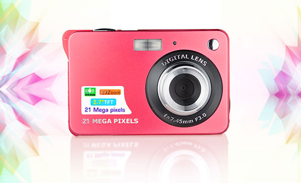 紅色21M 720P 8倍數(shù)碼變焦數(shù)碼相機(jī)
